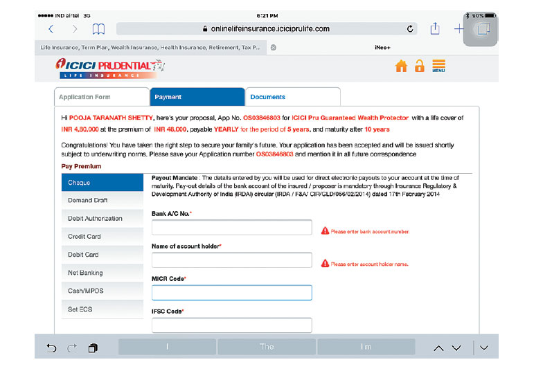 Mobile applications for insurance
