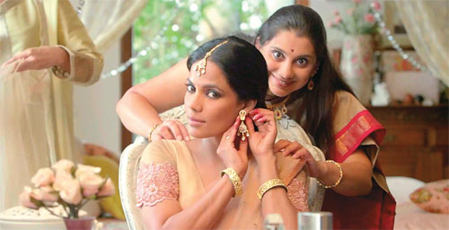Indian woman in TV advertising