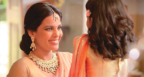 Indian woman in TV advertising