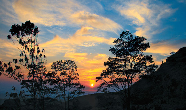 Knuckles hill range in Sri Lanka