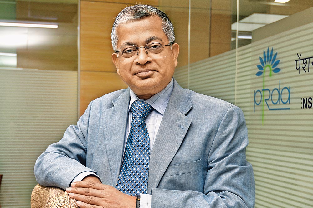 Deepak Mohanty Chairman PFRDA. Photo: Tribhuvan Tiwari