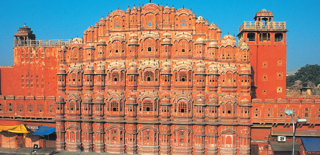 Landscape shift in pink city